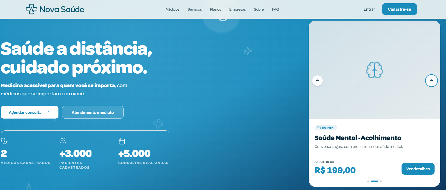 Prévia do site de Pulse Platform