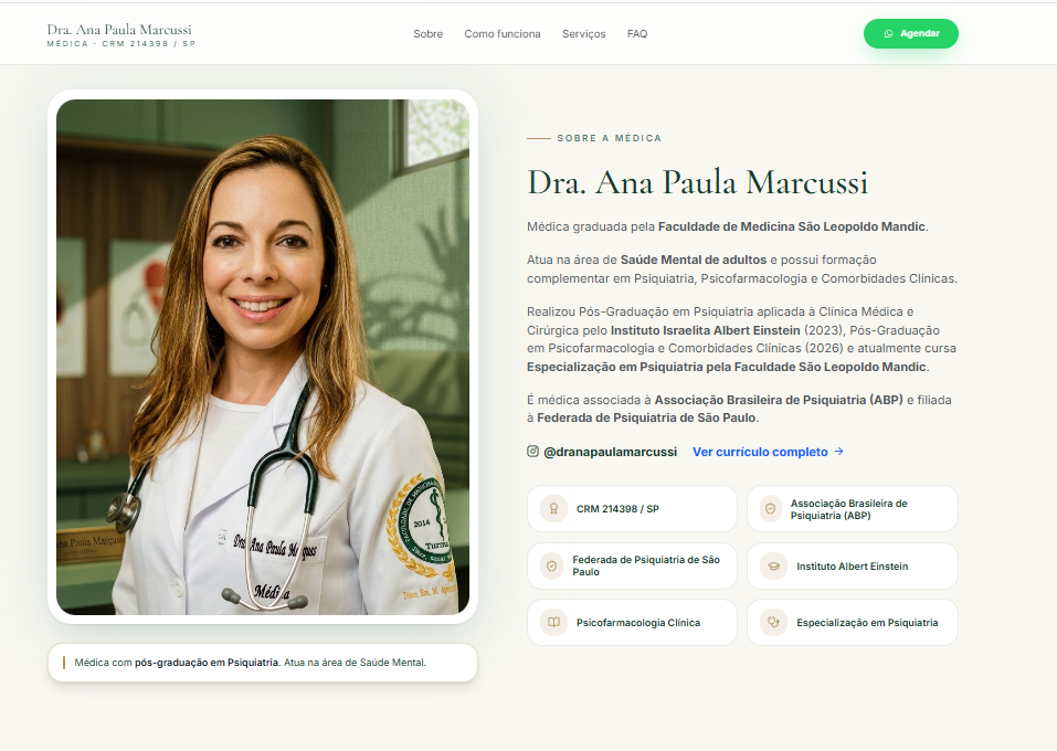 Prévia do site de Dra. Ana Paula Marcussi